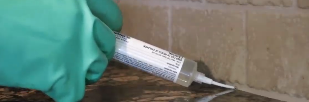 applying roach gel bait