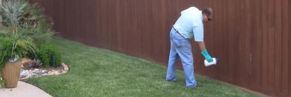 Extinguish Plus fire ant bait application