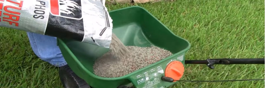 Add Fertilizer to Spreader Load fertilizer