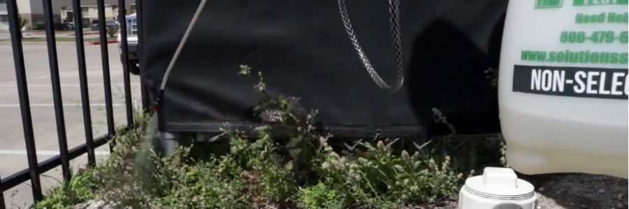 Spraying fenceline