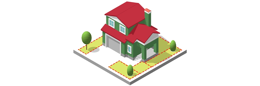 Yard treatment area Yard treatment area